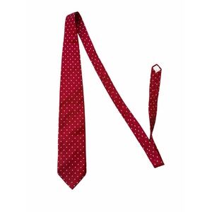 Brooks Brothers 346 Neck Tie Silk Red Weave Pattern Square Made In USA Mens
